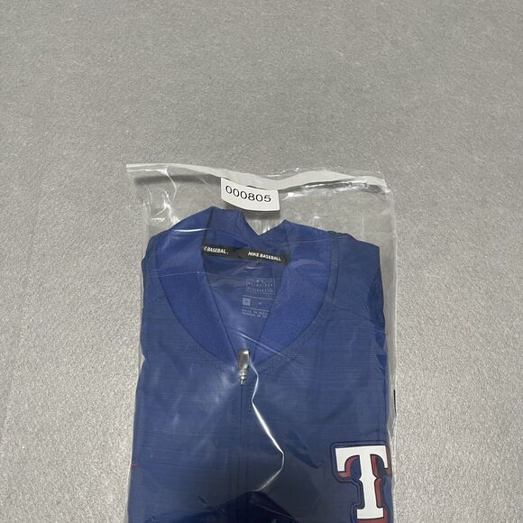 Texas Rangers Jacket Mens Medium Royal Blue MLB Full Zip Embroidered Logo NIKE - Picture 14 of 14